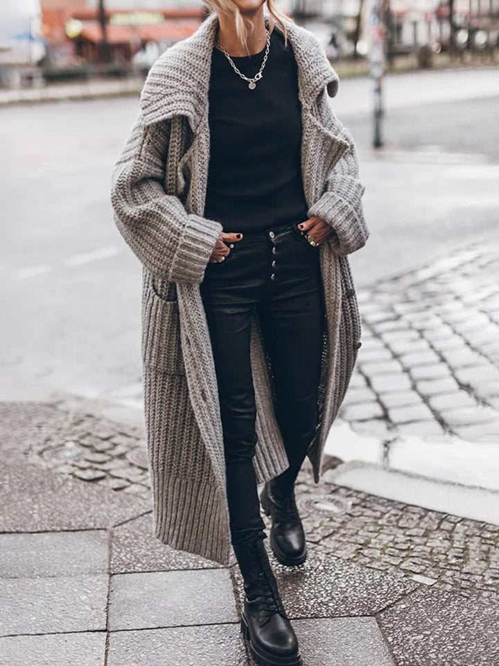 Marielle | Grob gerippter Longline-Cardigan