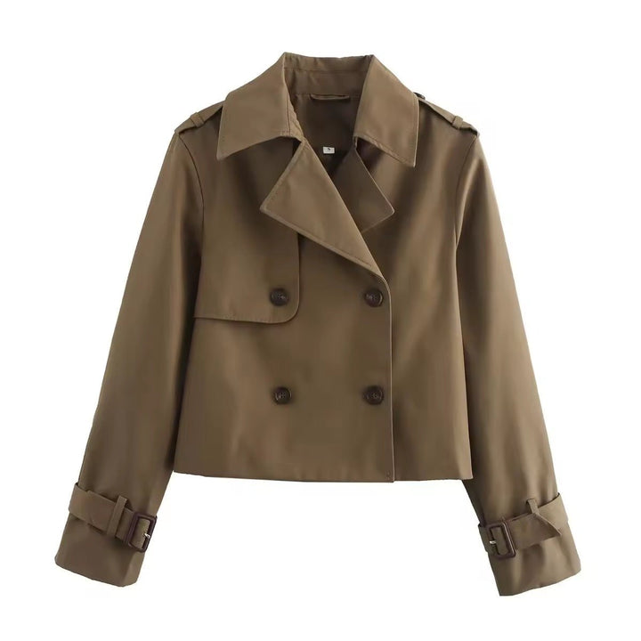 Celeste | Trench corto doppiopetto elegante da donna