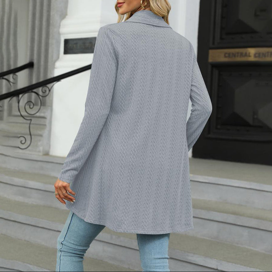 Thalina | Open-Front Long Lightweight Cardigan
