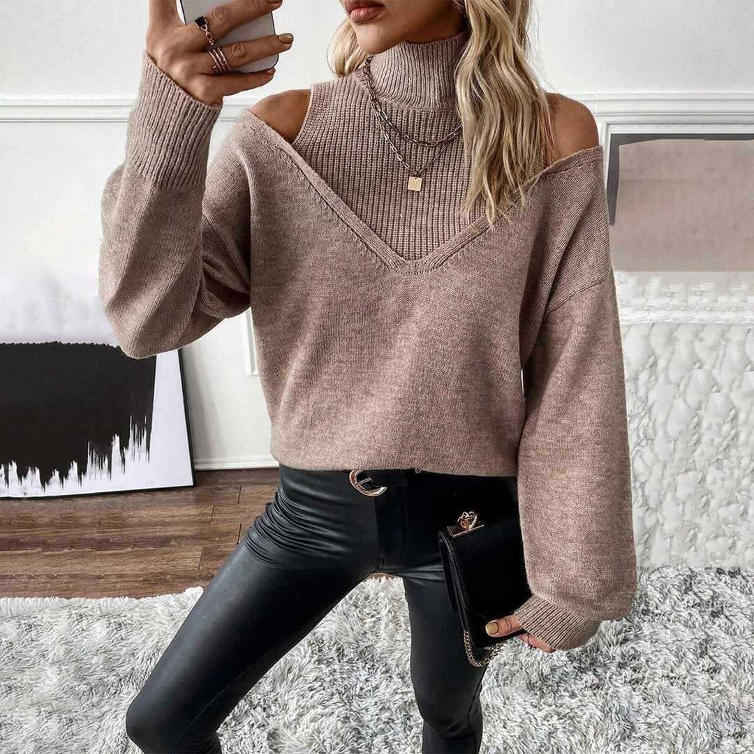 Bettina | Off-Shoulder Turtleneck Sweater for Women