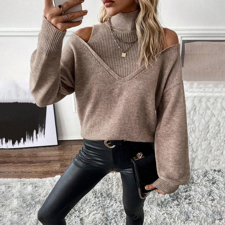 Bettina | Off-Shoulder Turtleneck Sweater for Women