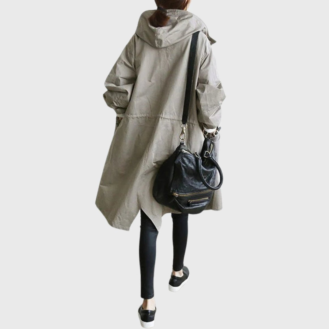 Vivienne | Trench con cappuccio elegante e idrorepellente da donna