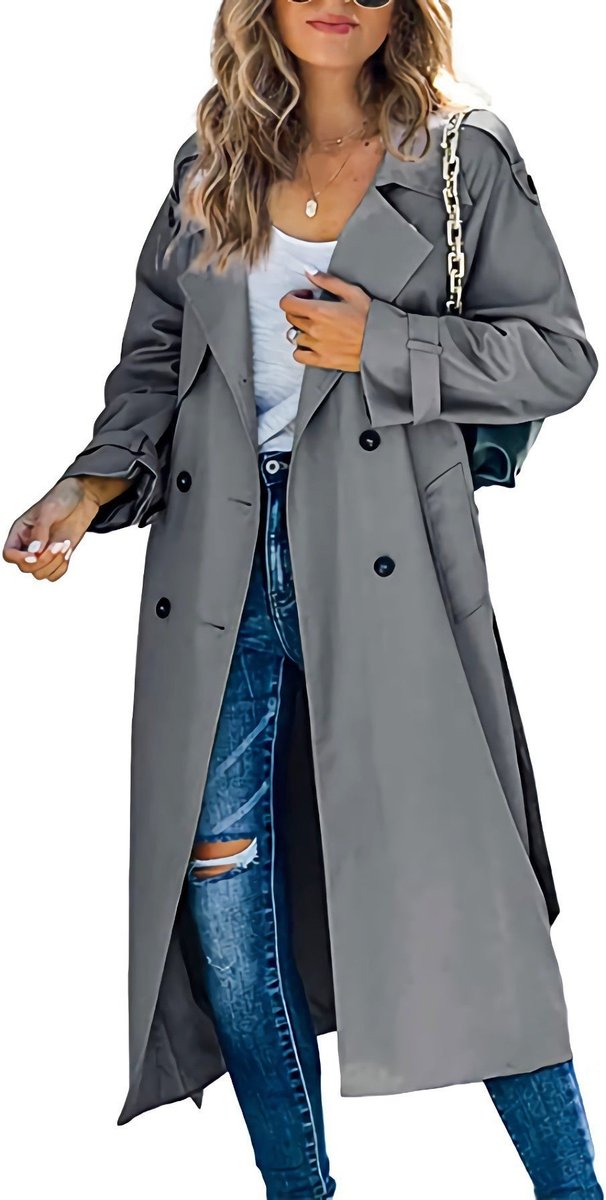 Astrid | Eleganter Oversize-Trenchcoat für Damen mit zweireihigem Verschluss