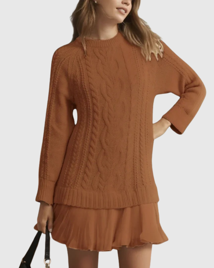 Celeste | Cable Knit Sweater Dress