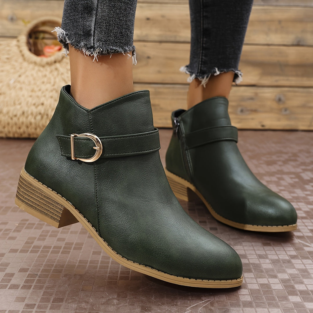Velmira | Elegante Chelsea-Ankle-Boots für Damen mit Schnallendetail