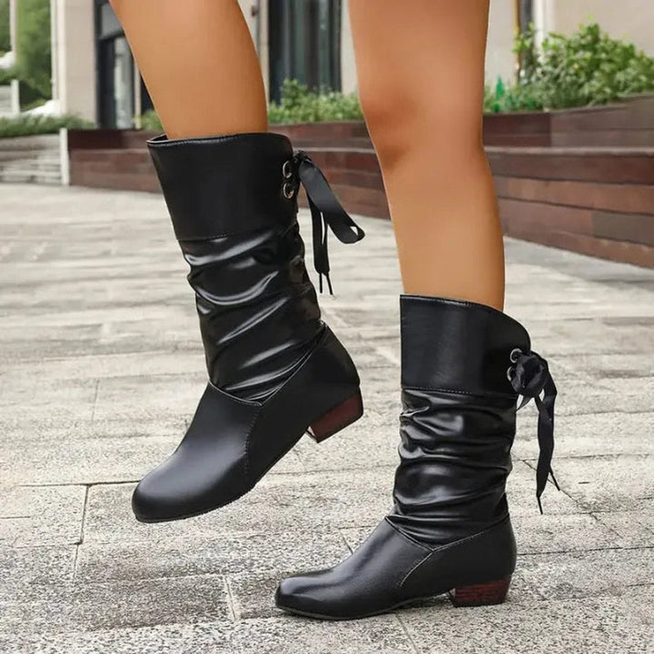 Lazura | Elegante lässige Schnür-Ankle-Boots für Damen mit Blockabsatz