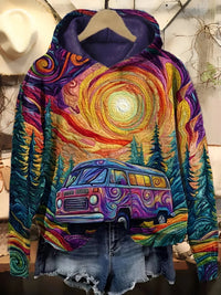 Giselle | Retro Bus Graphic Hoodie