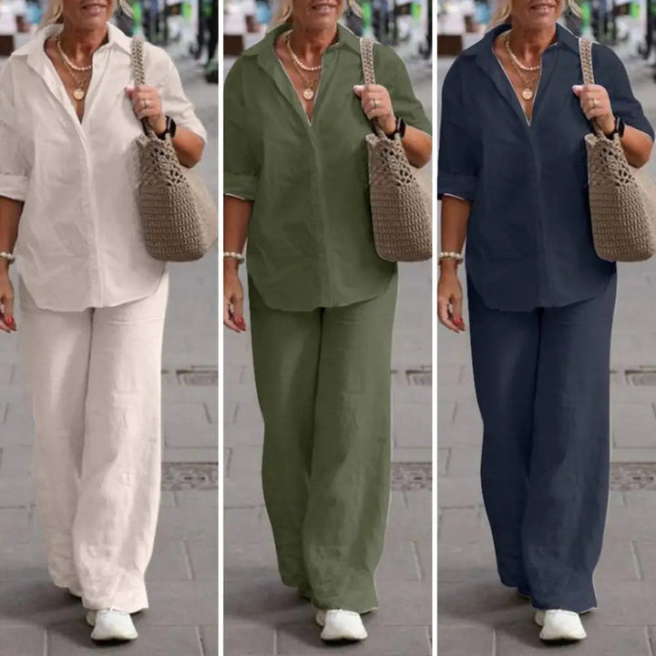 Solene | Completo elegante in lino a due pezzi