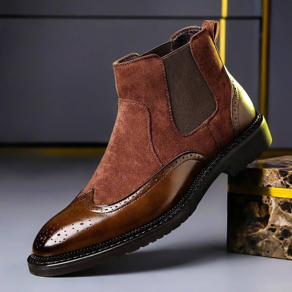 Ashton | Stivali vintage in camoscio e pelle italiana