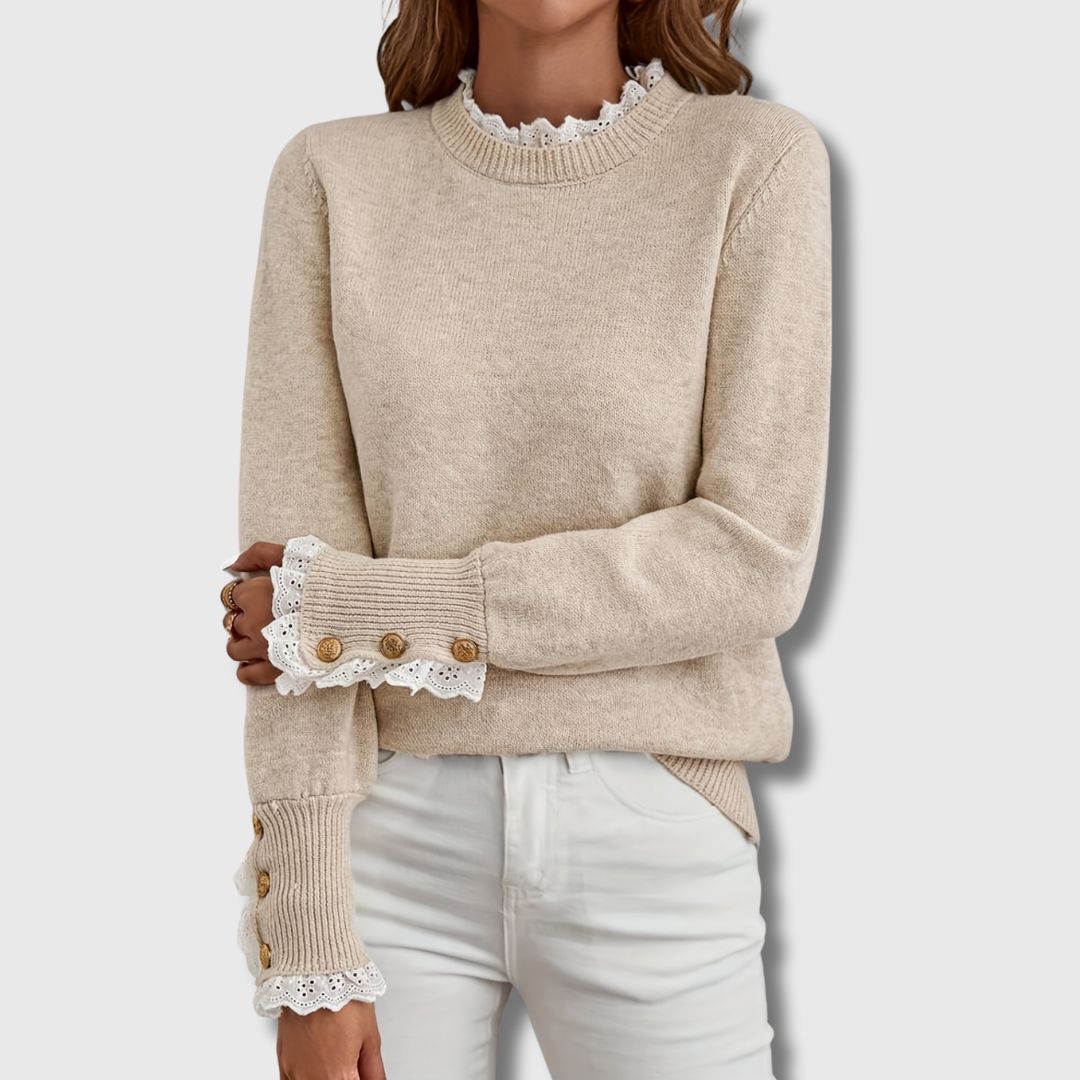 Aveline | Elegant Lace Detail Women’s Sweater