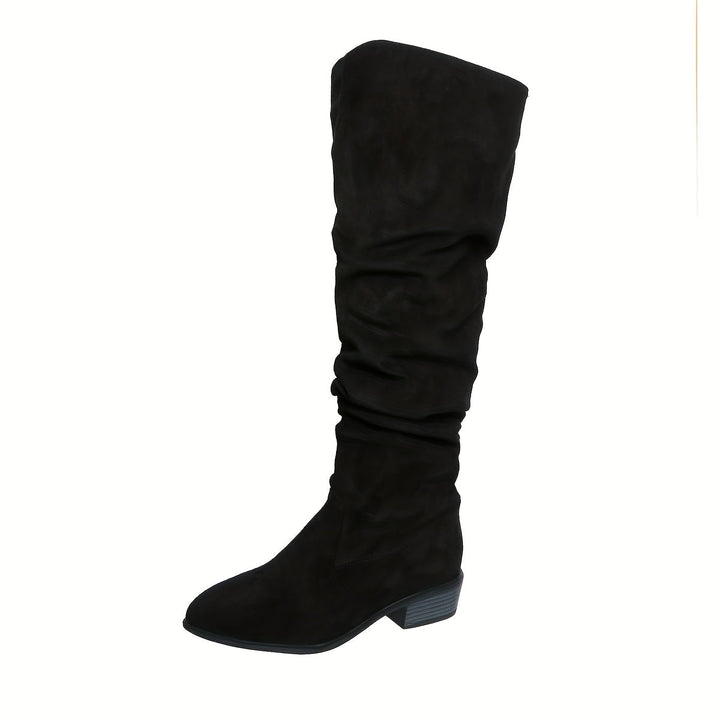 Seraphine | Lässige Slouchy-Stiefel für Damen mit Overknee-Schaft und Blockabsatz