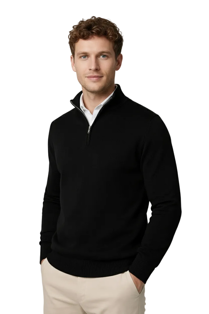 Novelle | Modern Half-Zip High Neck Sweater