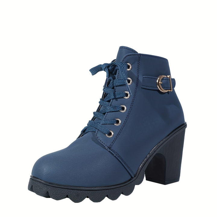 Virella | Stilvolle Schnür-Ankle-Boots für Damen mit Blockabsatz