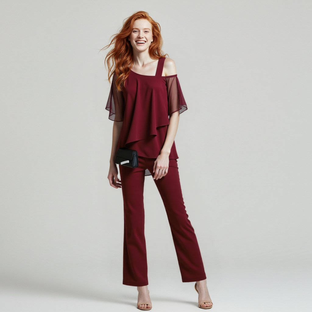 Seraphine | Completo elegante con jumpsuit e spalle scoperte