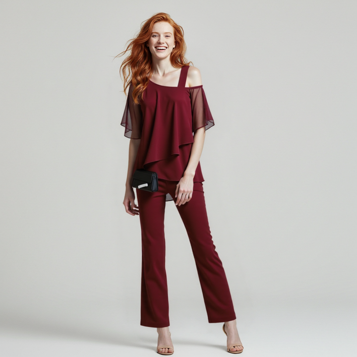 Seraphine | Completo elegante con jumpsuit e spalle scoperte