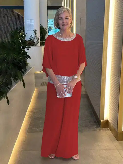 Camilla | Completo elegante con pullover e pantaloni a gamba ampia