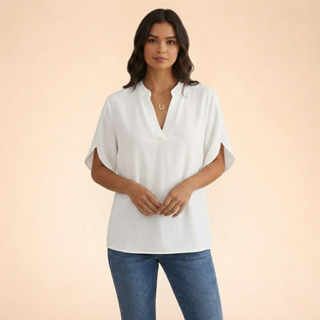 Alica | Bequeme und vielseitige V-Ausschnitt-Bluse
