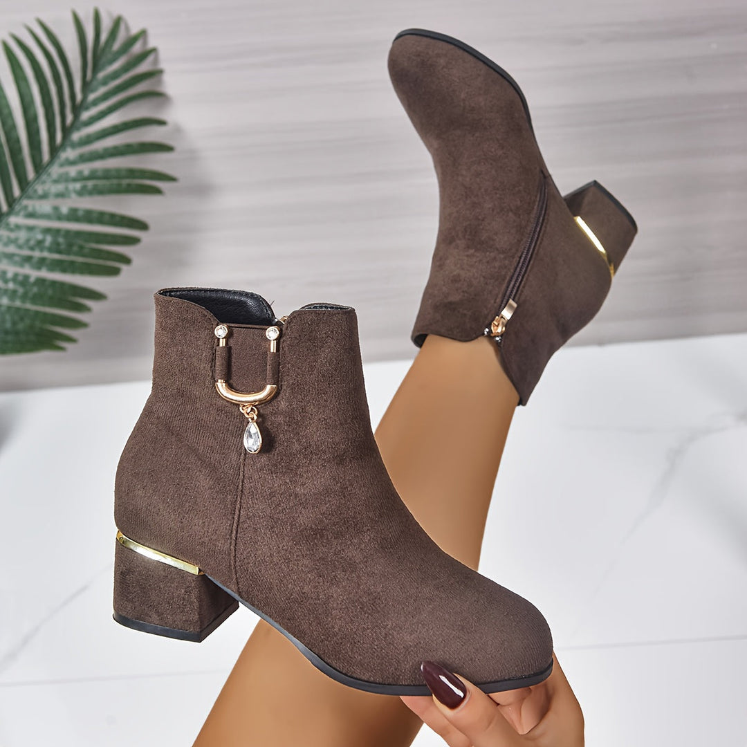 Darielle | Elegante Chelsea-Ankle-Boots für Damen mit Blockabsatz