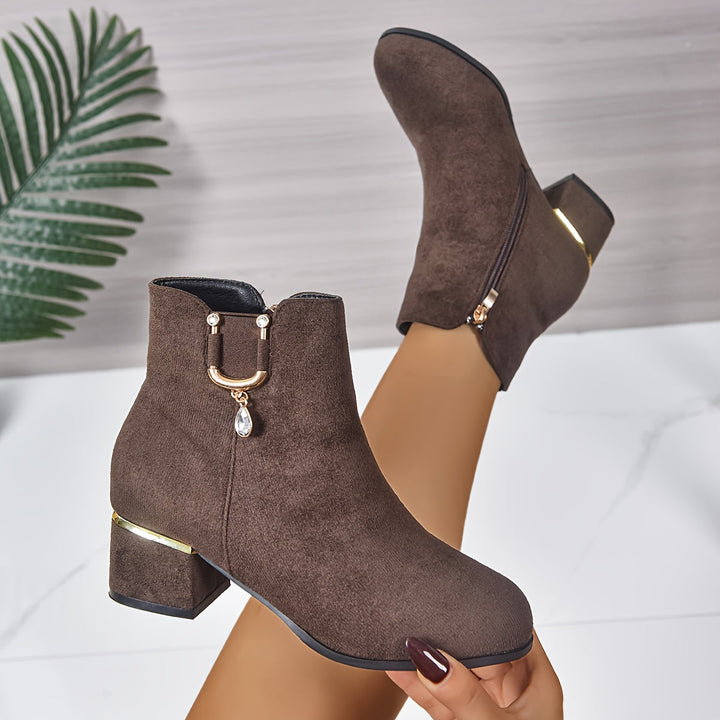 Darielle | Elegante Chelsea-Ankle-Boots für Damen mit Blockabsatz