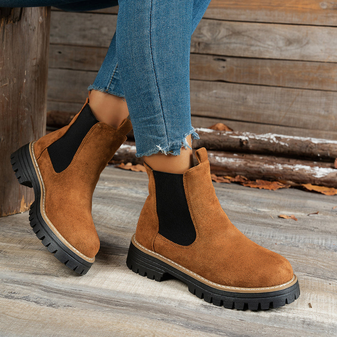 Aurelia | Stylische Chelsea-Stiefeletten mit dicker Sohle für Damen