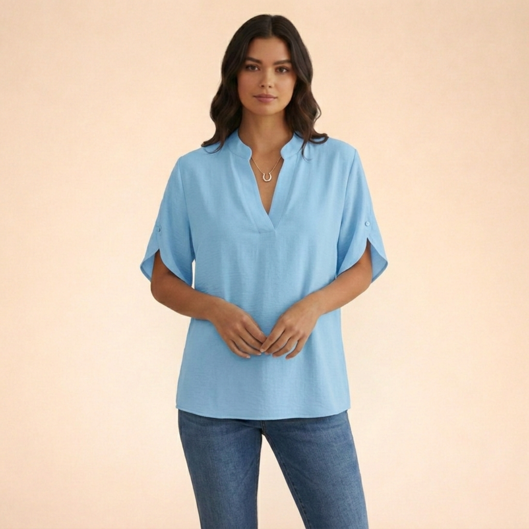 Alica | Bequeme und vielseitige V-Ausschnitt-Bluse
