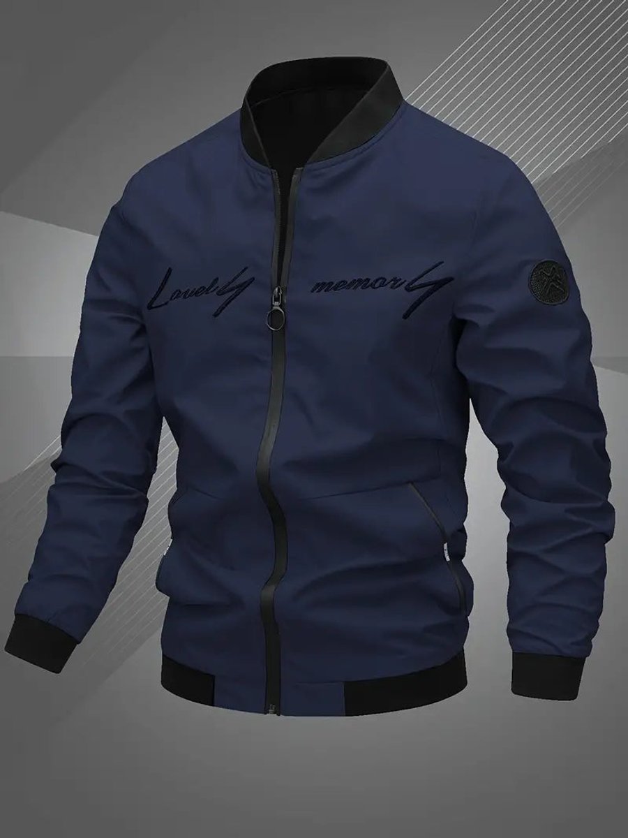 Mariselle | Men's Casual Regular-Fit Polyester Bomber Jacket