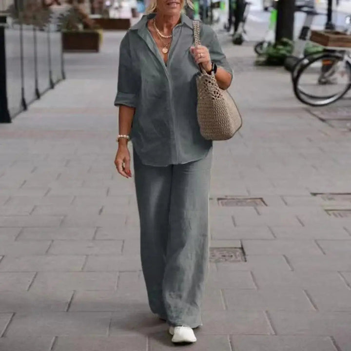 Solene | Completo elegante in lino a due pezzi