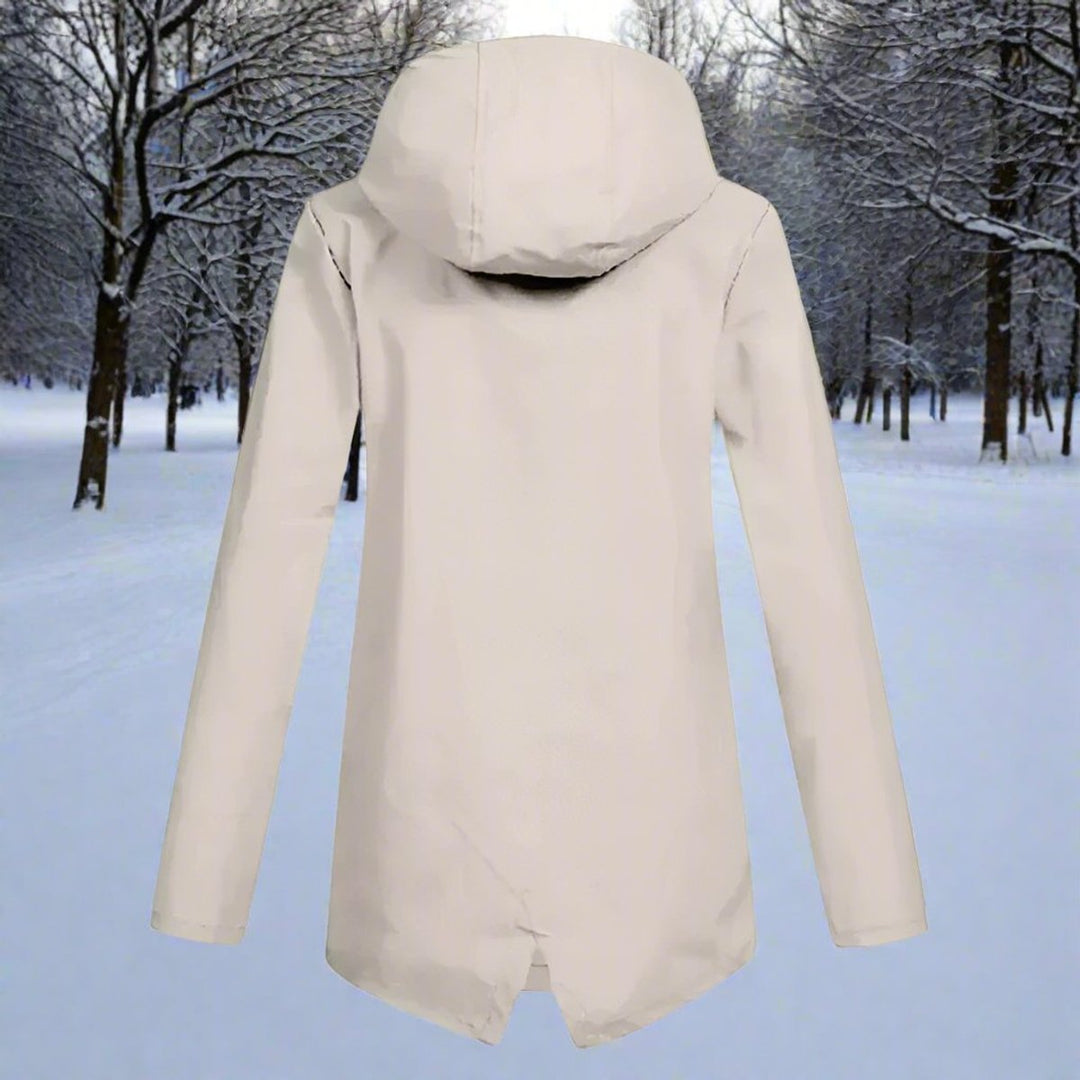 Iris | Elegante wasserdichte Regenjacke mit Kapuze für Damen