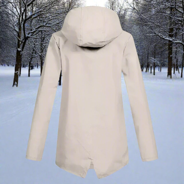 Iris | Elegante wasserdichte Regenjacke mit Kapuze für Damen