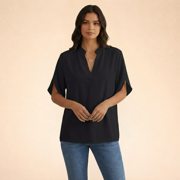 Alica | Bequeme und vielseitige V-Ausschnitt-Bluse