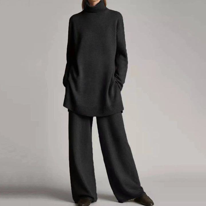 Astrid | Completo comodo in maglia con pullover dolcevita