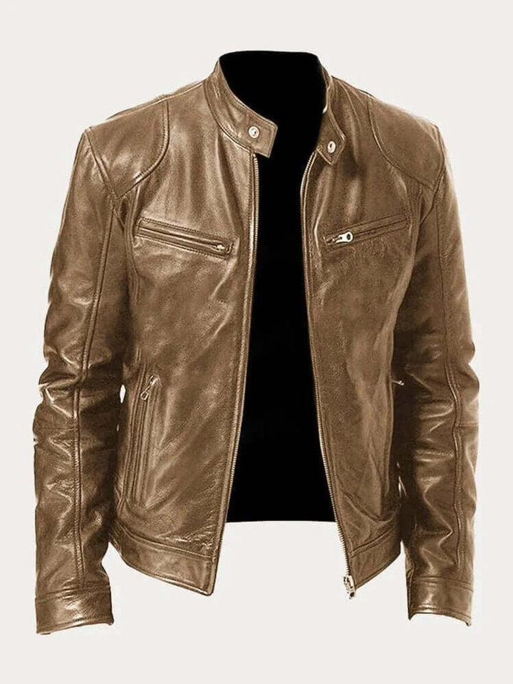 Maverick | Biker Jacket for Men with Genuine Leather Design