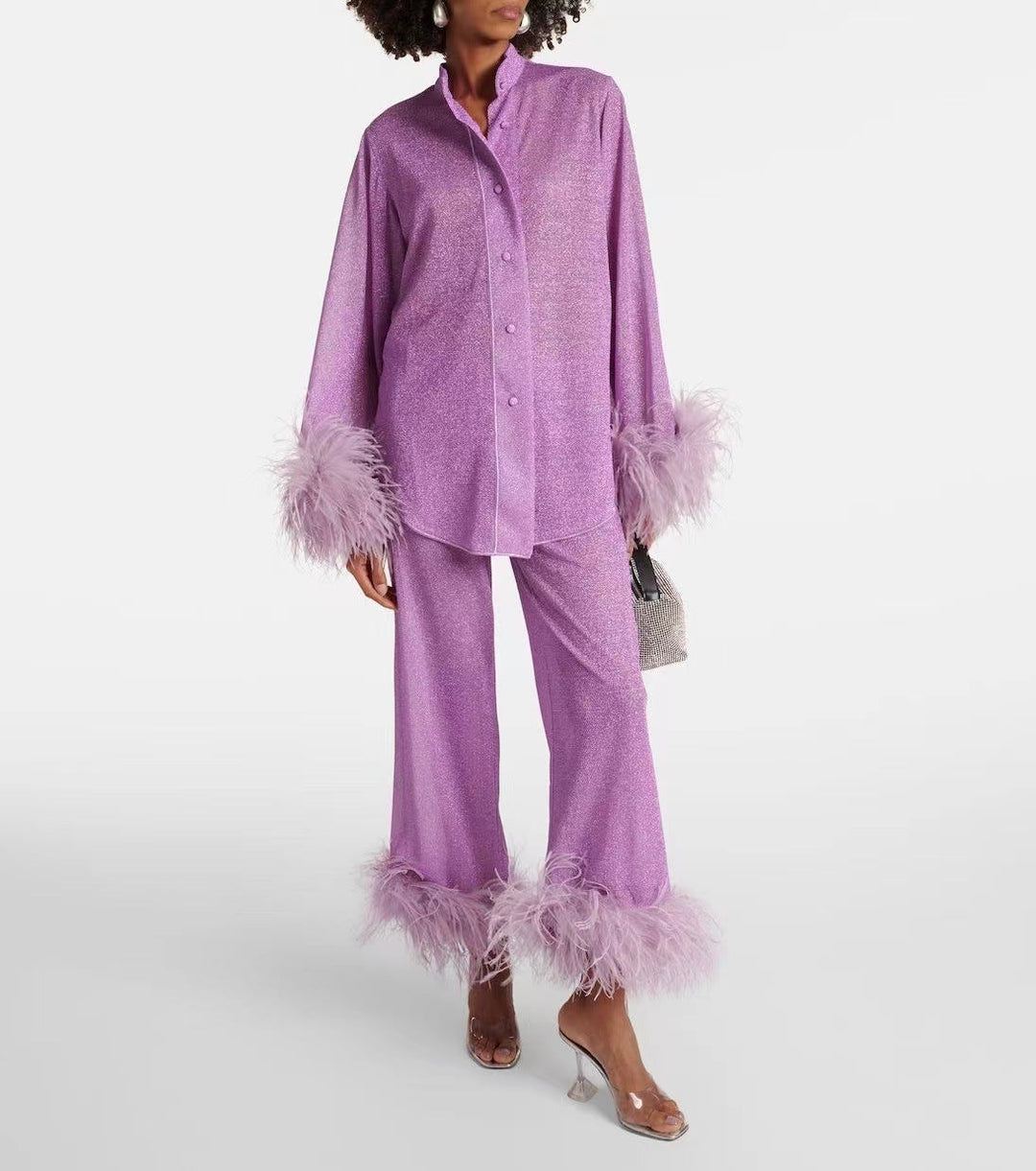Colette | Completo elegante con pantaloni e capo a maniche lunghe con bottoni sul davanti