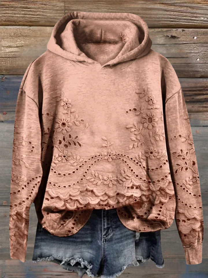 Regine | Floral Hoodie for Women – Casual Relaxed Style