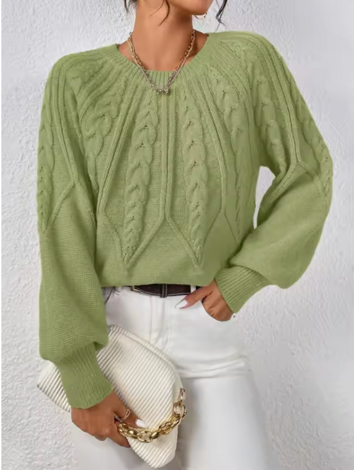 Aurielle | Elegante maglione da donna a trecce traforate