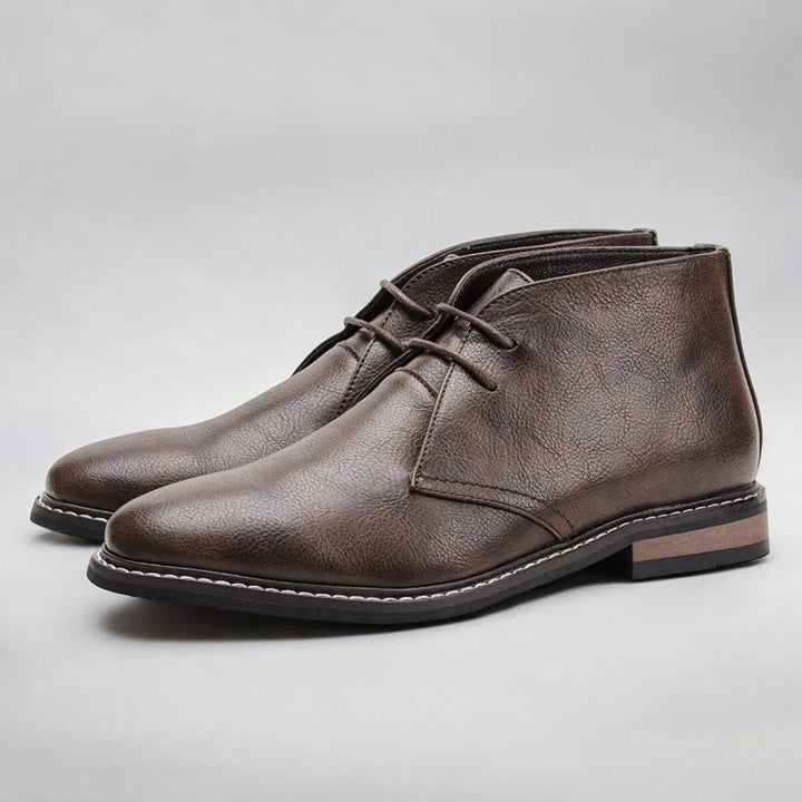 Bramwell | Stivaletti chukka ortopedici classici da uomo in ecopelle liscia