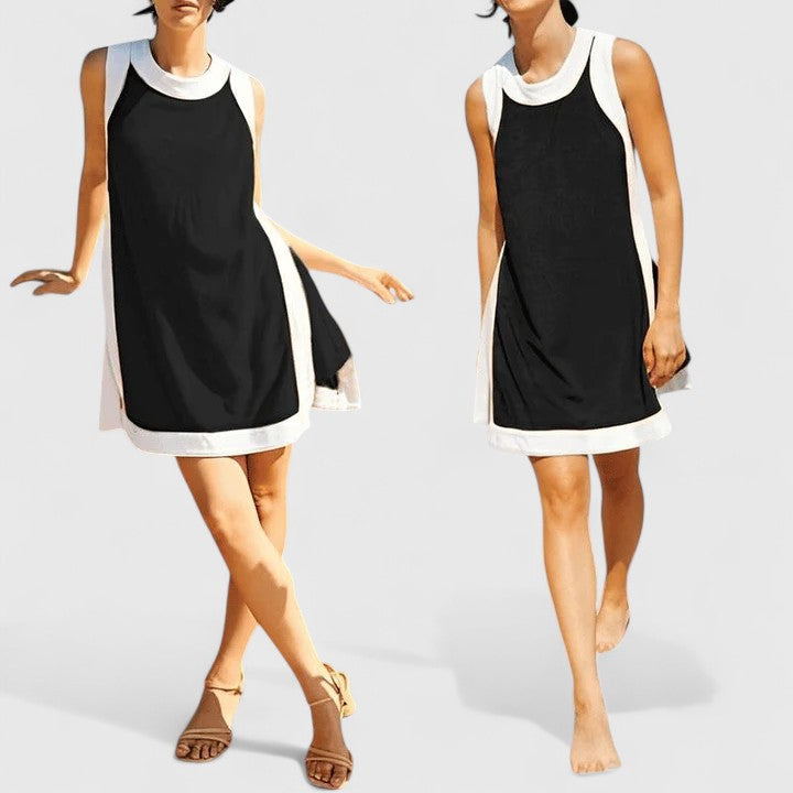 Amélie | Colourblock Sleeveless Shift Dress