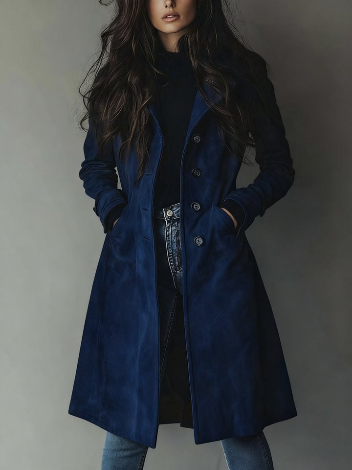 Odette | Trench lungo doppiopetto elegante da donna