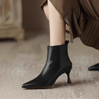 Claire | Pointed-Toe Kitten Heel Boots
