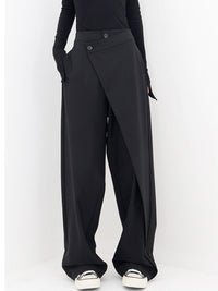 Wolff | Legere Hose mit asymmetrischem, weitem Bein
