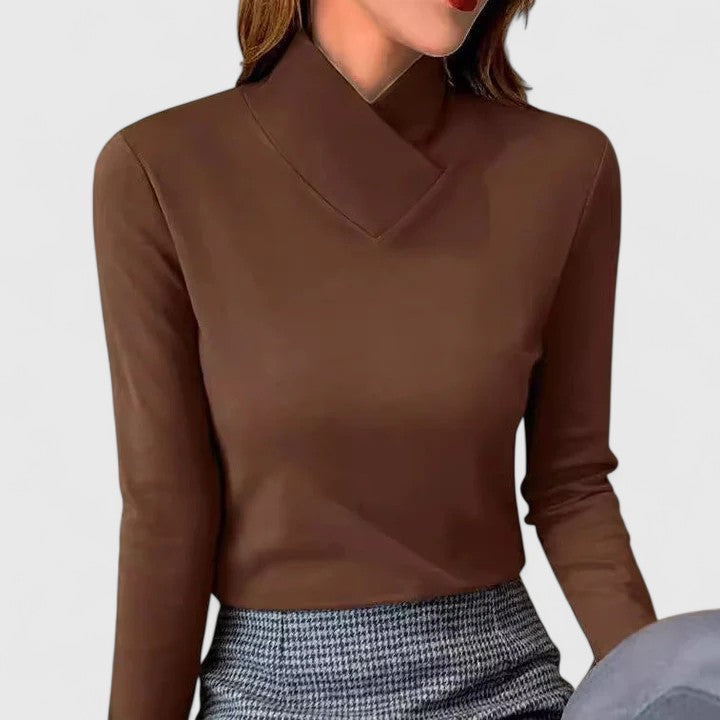Grayson | Raised Collar Knit Sweater