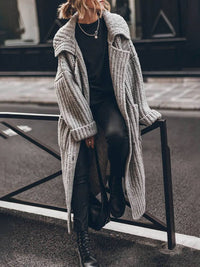 Marielle | Grob gerippter Longline-Cardigan