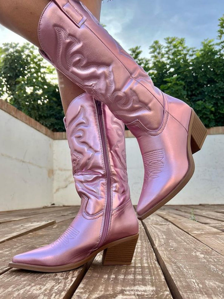 Gracie | Stivali da cowboy con design metallico per donna