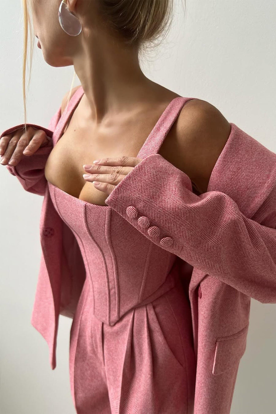 Milan | Elegantes 3-teiliges Damenblazer-Set mit zweireihiger Knopfleiste