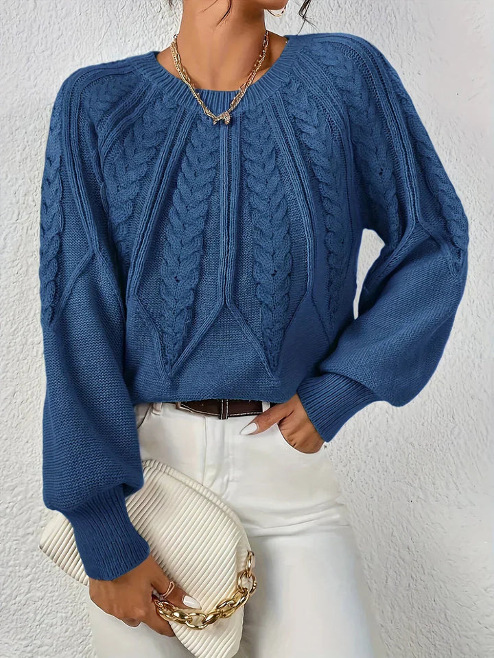 Aurielle | Elegante maglione da donna a trecce traforate