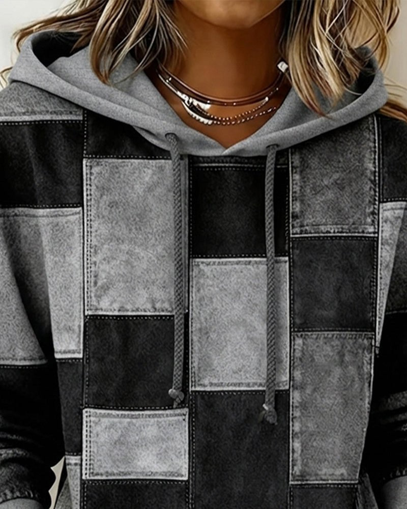 Harmon | Hoodie – Stylish Checkered Design for Women
