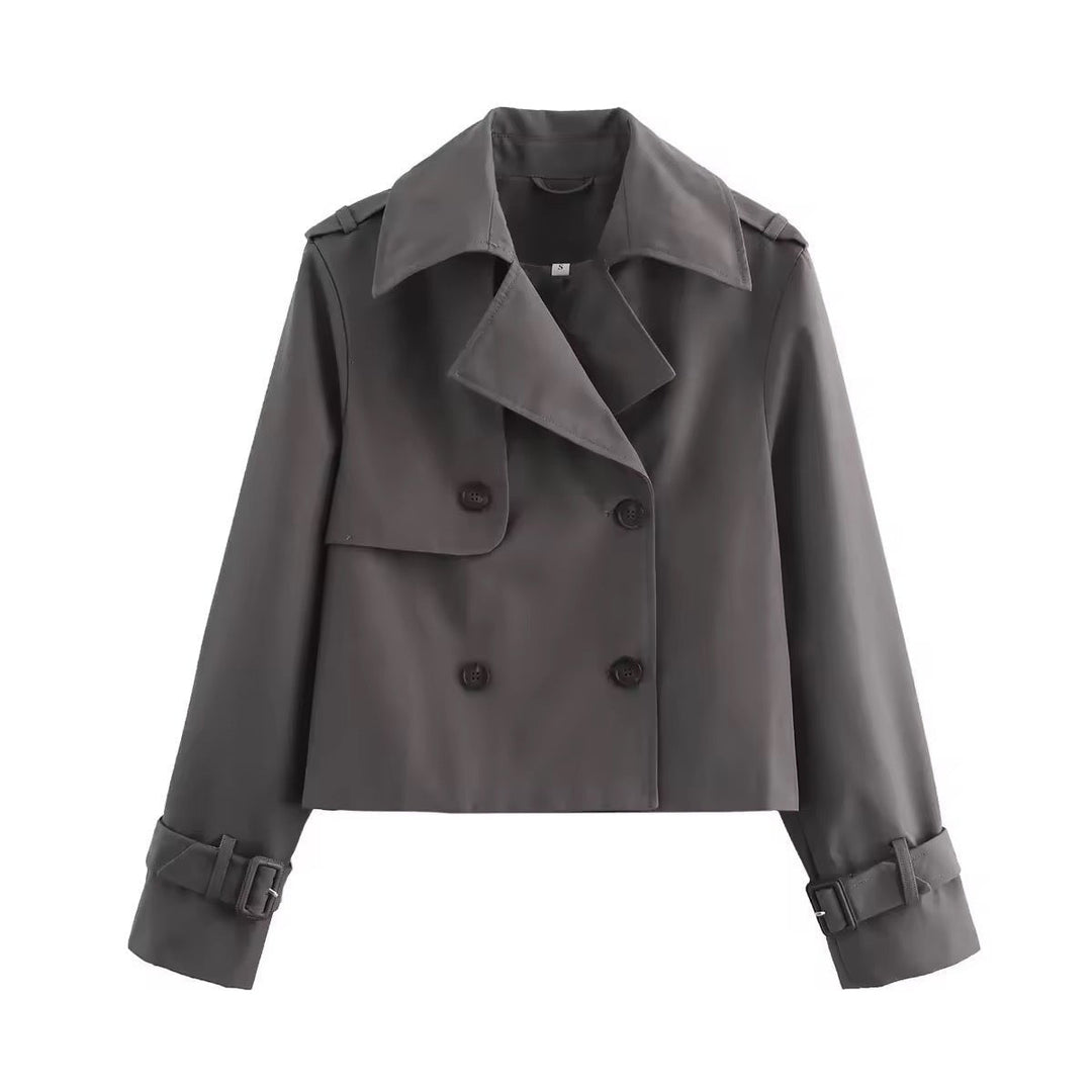 Celeste | Trench corto doppiopetto elegante da donna