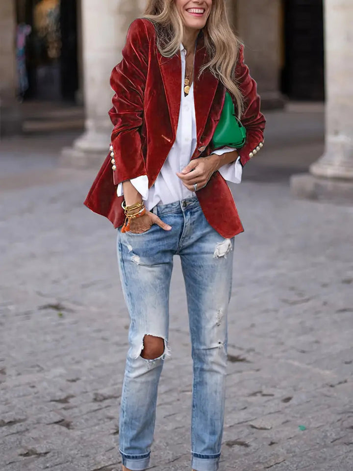 Aurora | Blazer lussuoso da donna in velluto intramontabile