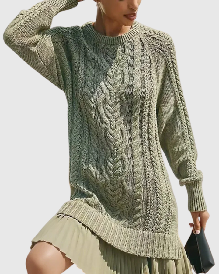 Celeste | Cable Knit Sweater Dress