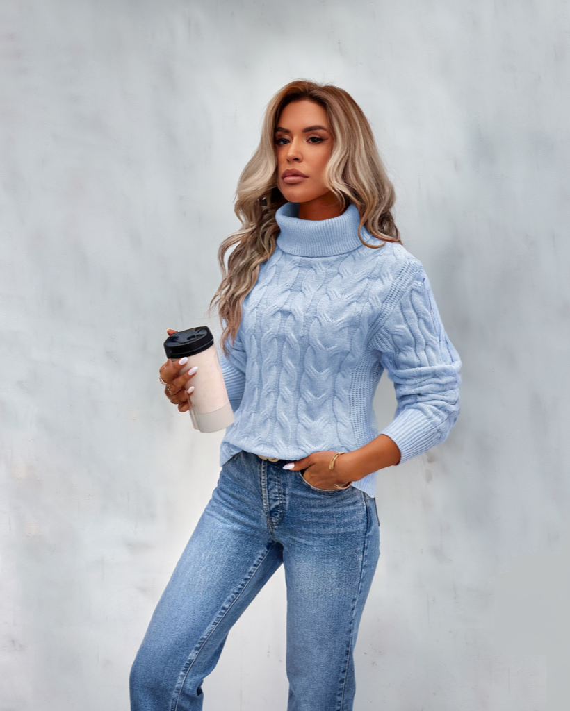 Bella | Cable Knit Turtleneck Sweater for Women